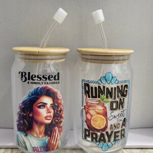 Decal Drinking Glass Bottle